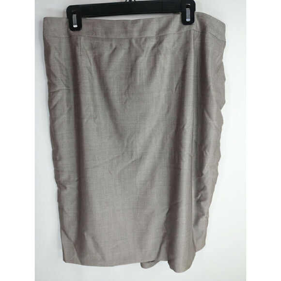 Escada Taupe Pencil Skirt Cotton Career Office Workwear Corpcore Women's Size 44 - Picture 1 of 9
